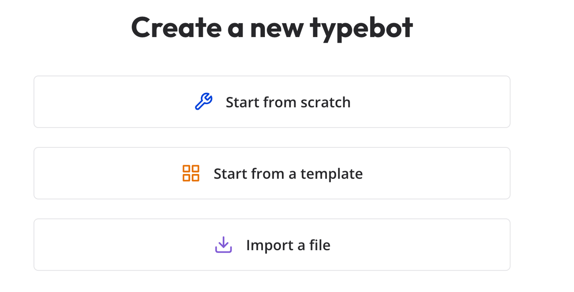 Como criar um novo Typebot